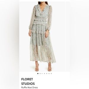 Floret Studios | Ruffle Maxi Dress | Size XS